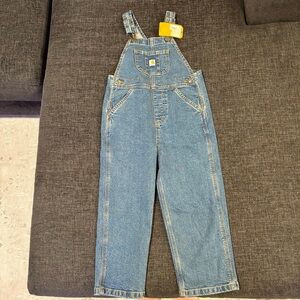 Carhartt Blue Denim Overalls Medium Wash NWT Size 4T